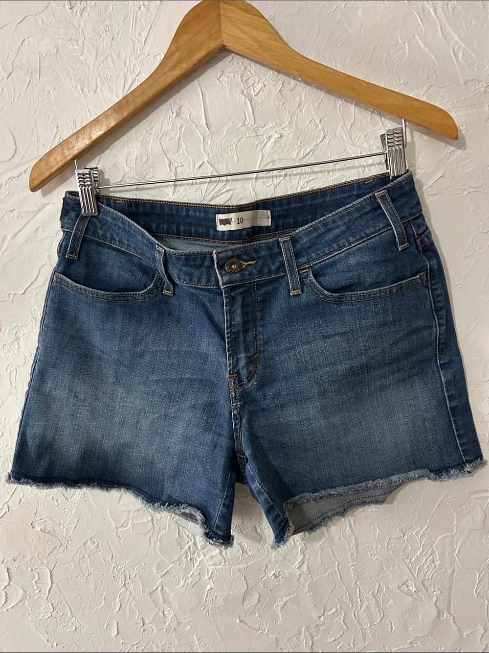 Levi's Medium Blue Denim Cutoff Shorts